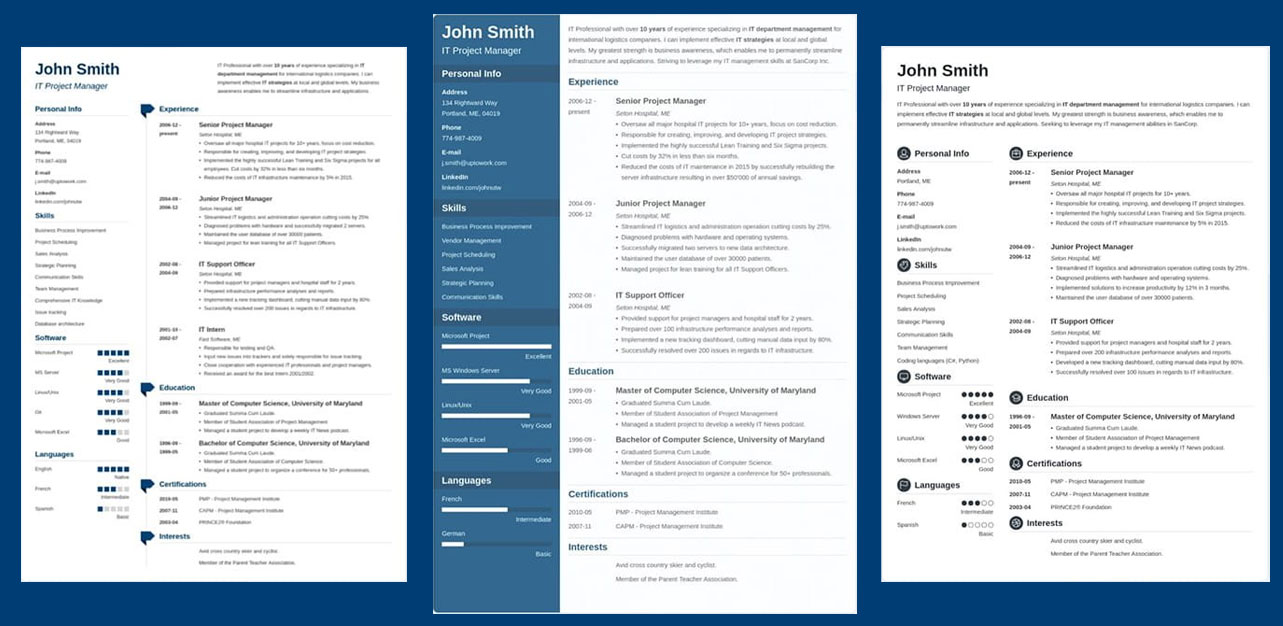 resume template cv