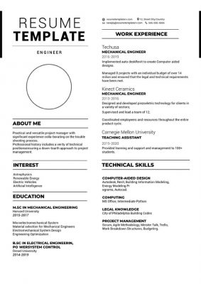resume template cv