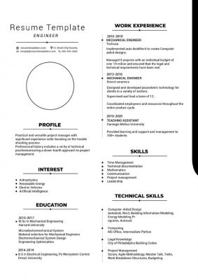 resume template cv