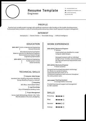 resume template cv