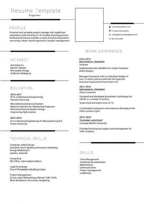 resume template cv