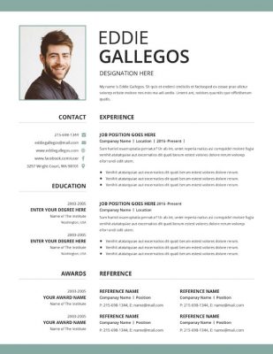 resume template cv