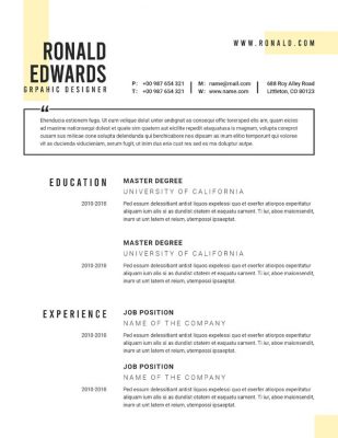 resume template cv