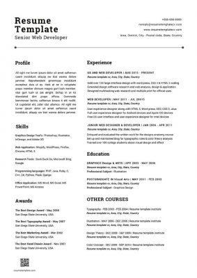 resume template cv