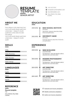 resume template cv