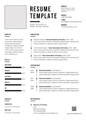 resume template cv
